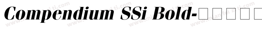 Compendium SSi Bold字体转换